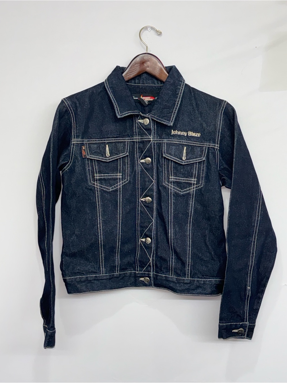 1990’s Vintage Johnny Blaze Med.Hip-Hop Washed Denim Jacket Wu Tang  Method Man
